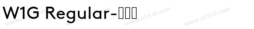 W1G Regular字体转换